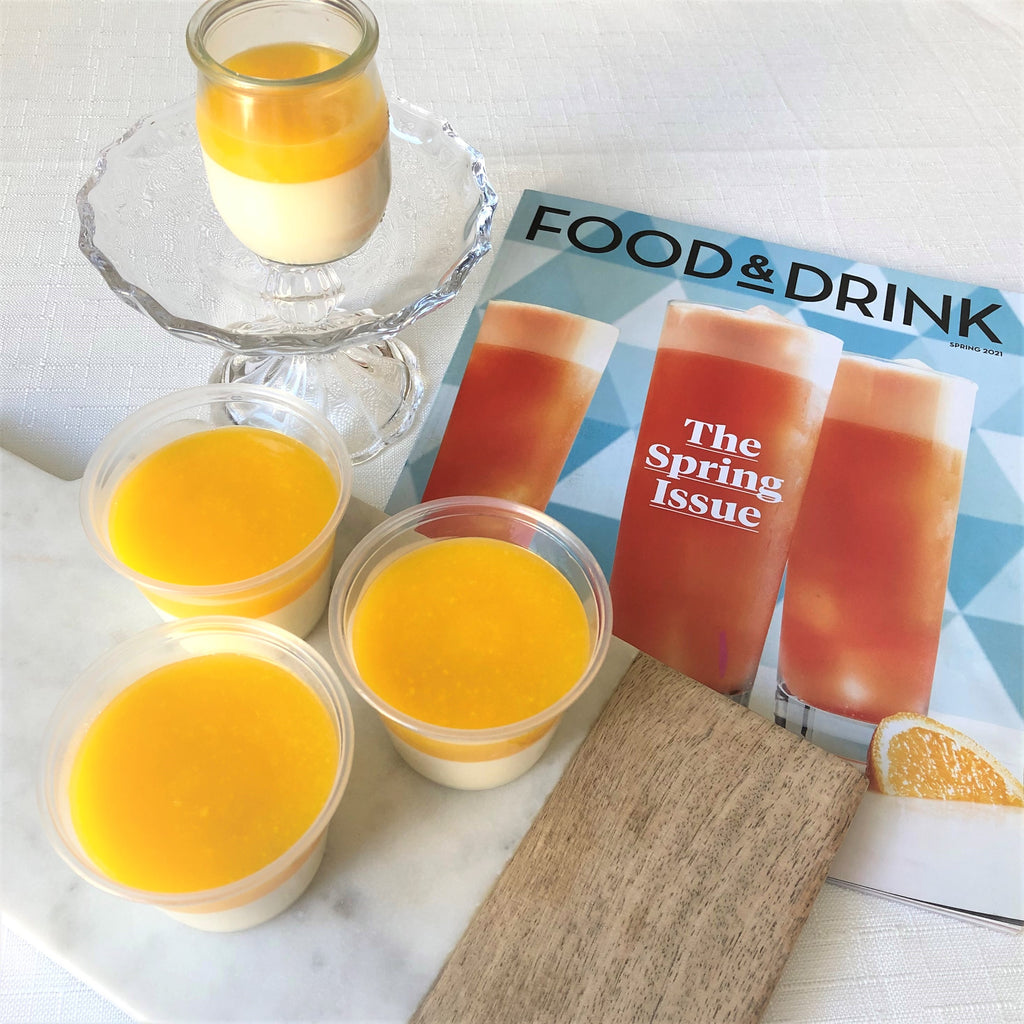 Panna Cotta with Mango Lemon Gelée (パンナコッタ マンゴーレモンジュレ乗せ)