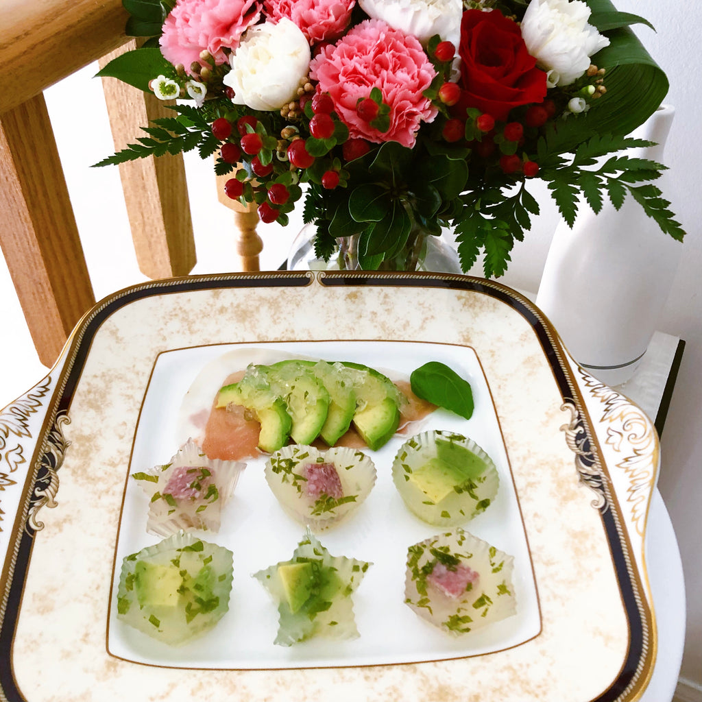 Lemon Basil Kanten Gelée (レモンバジル寒天ジュレ)