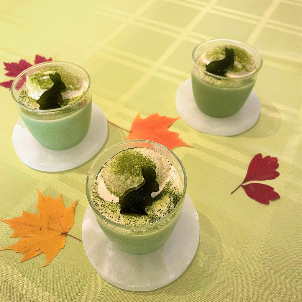 Matcha Milk Kanten Pudding (抹茶ミルク寒天プリン)
