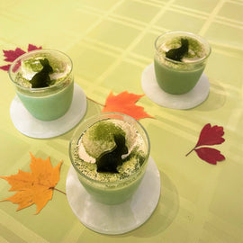Matcha Milk Kanten Pudding (抹茶ミルク寒天プリン)