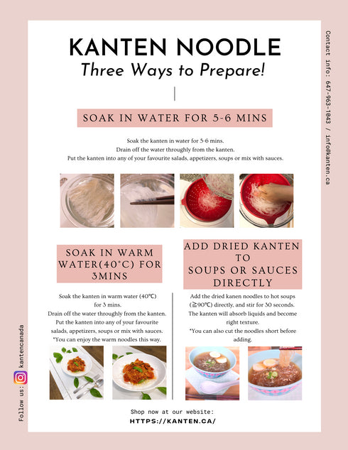 KANTEN NOODLE (寒天麺)